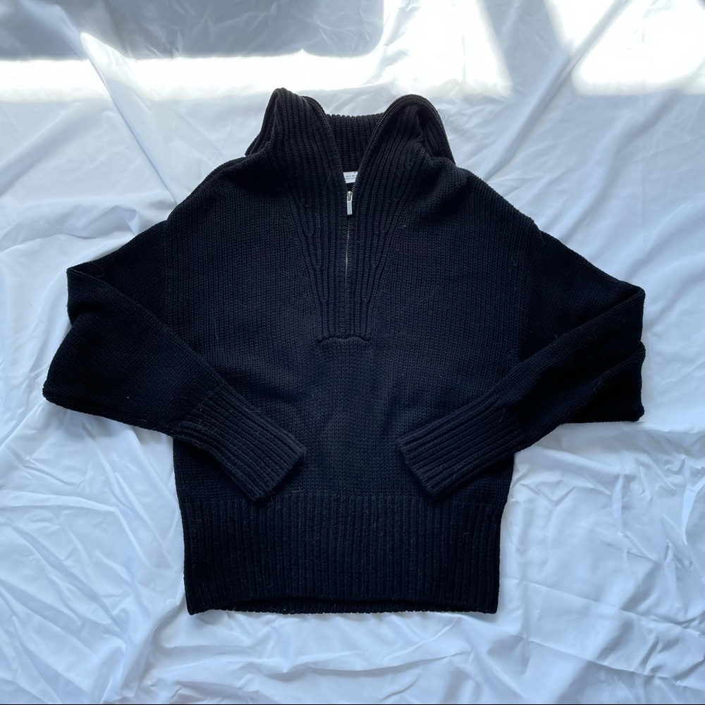 Wool Blend High Collar Sweater